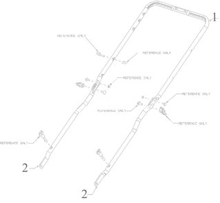 Handle Diagram and Parts List for 12AVO2R3752 2024 Yard Machines Lawn Mower